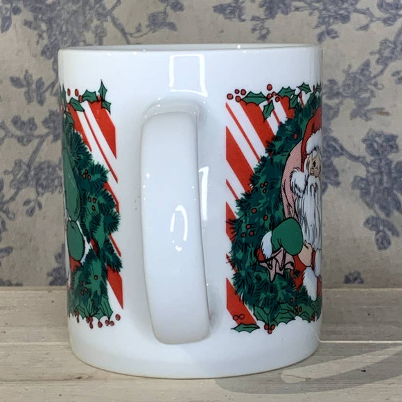 Vintage 1988 Santa Mr & Mrs Claus Christmas Mug HF Houston Foods - Picture 4 of 7